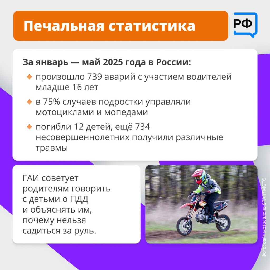 На дорогах всё больше аварий с участием питбайков — и за рулём часто оказываются подростки